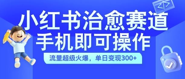 小红书治愈视频赛道，手机即可操作，流量超级火爆，单日变现300+【揭秘】-117资源网