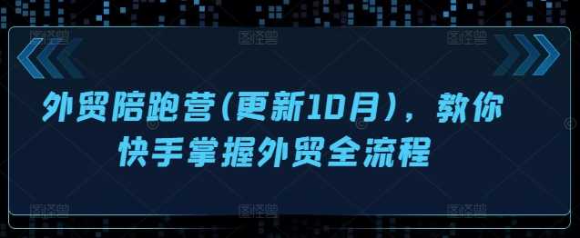 外贸陪跑营(更新10月)，教你快手掌握外贸全流程-117资源网