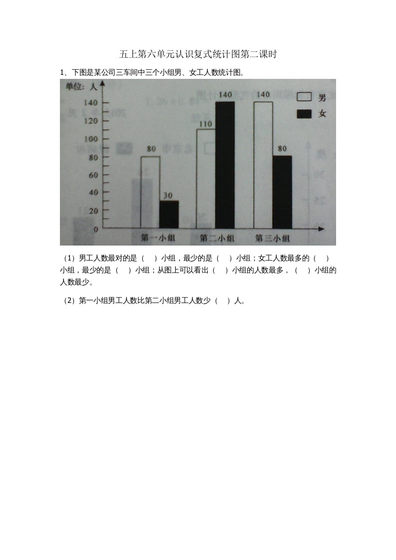 五年级数学上册6.2认识复式条形统计图（苏教版）-117资源网