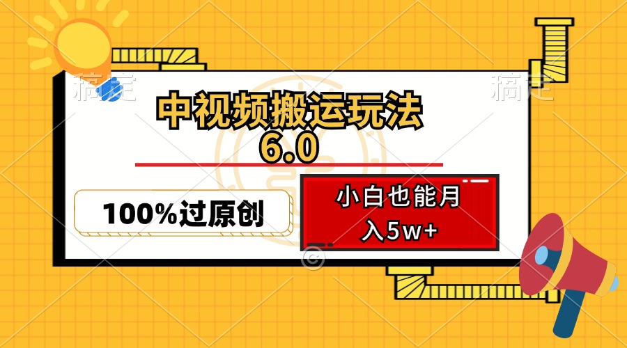 （12838期）中视频搬运玩法6.0，利用软件双重去重，100%过原创，小白也能月入5w+-117资源网