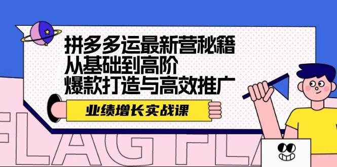 拼多多运最新营秘籍：业绩 增长实战课，从基础到高阶，爆款打造与高效推广-117资源网