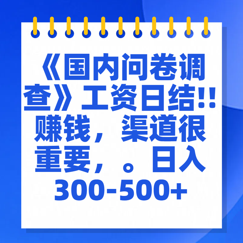 问卷调查答题，一个人在家也可以闷声发大财，小白一天2张，【揭秘】-117资源网