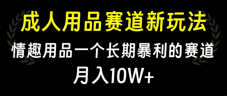 大人用品赛道新玩法，情趣用品一个长期暴利的赛道，月入10W+-117资源网