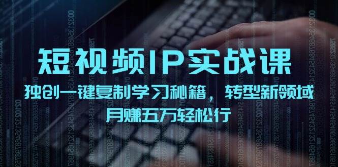 短视频 IP实战课，独创一键复制学习秘籍，转战新领域，月赚五万轻松行-117资源网